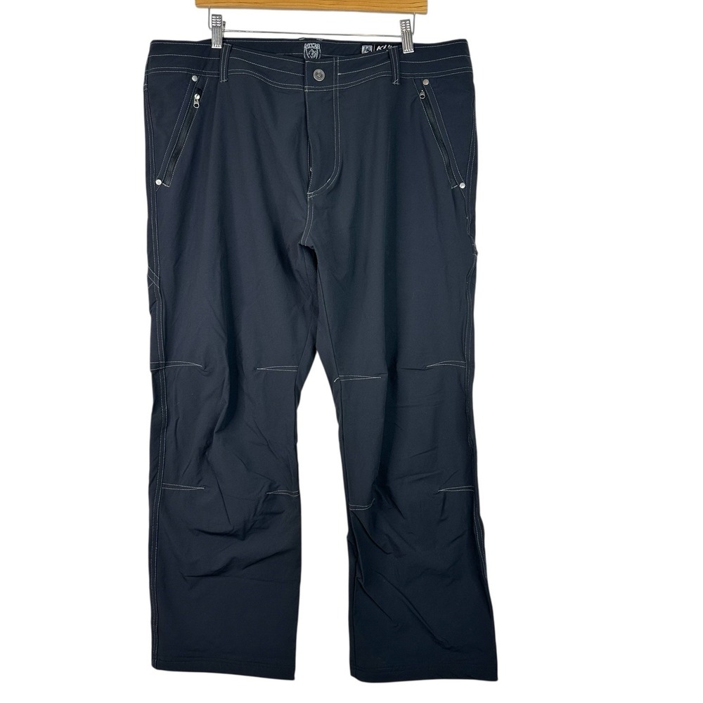 KÜHL Men's‎ Distroyr Hiking Pants Black 40x30 Stretch Zip Pockets Outdoor Trail